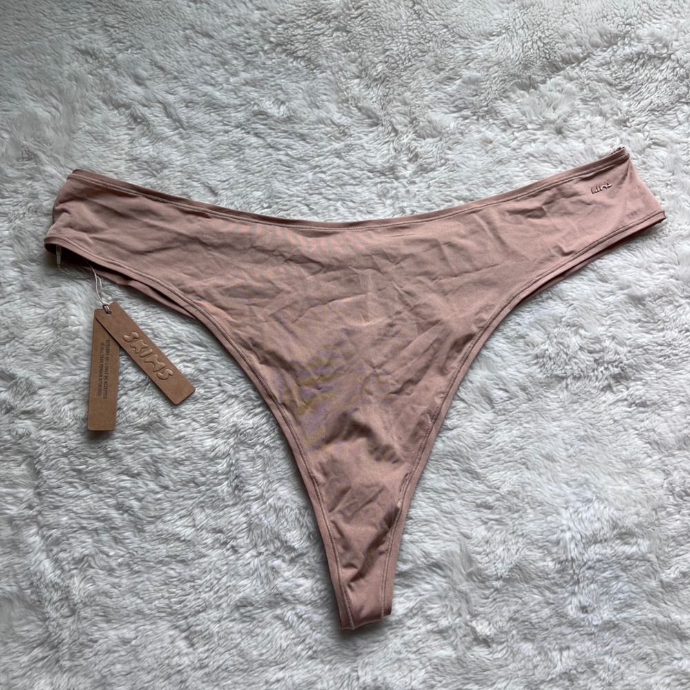 Skims Women's Fits Everybody Thong Clay PN-THG-2867 Plus Size 4X New With Tags